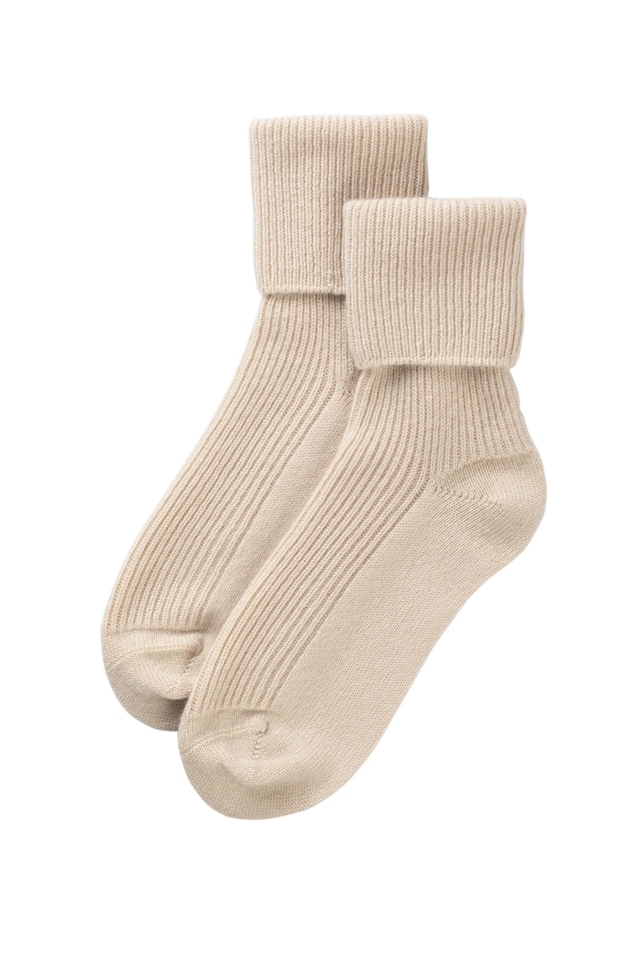 Beige Cashmere Socks