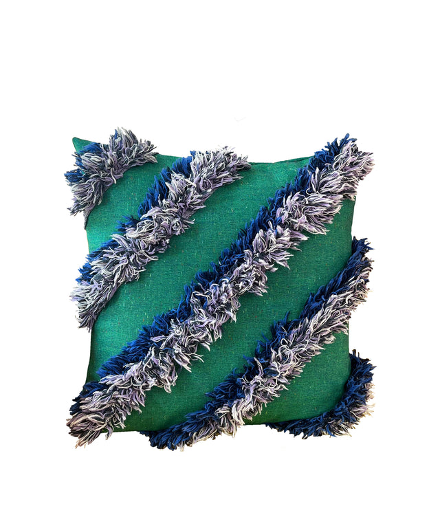 Salvage fray diagonal cushion