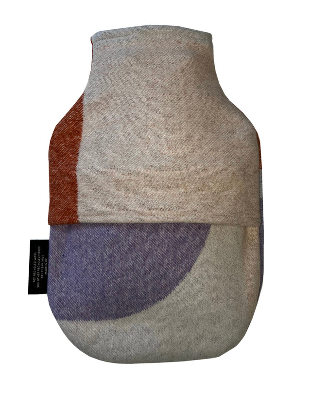 Hot water bottle _ blue, orange, lilac.