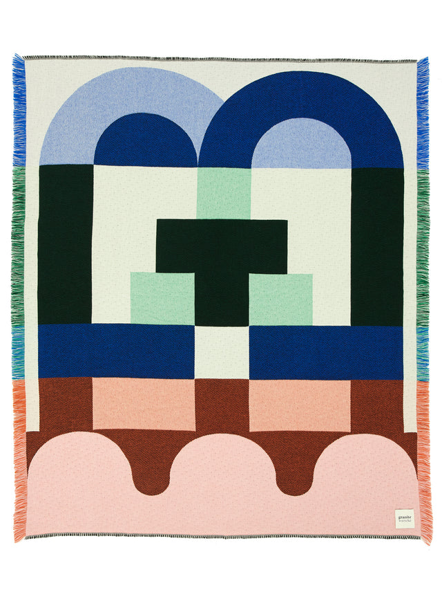 Brutalist _ blue, pink + white