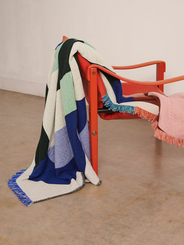 Brutalist _ blue, pink + white