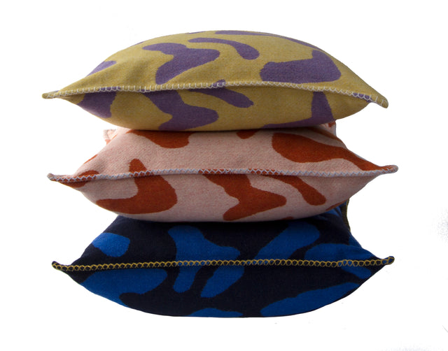 Orange + Pink Scatter Cushion _ Recycled Wool