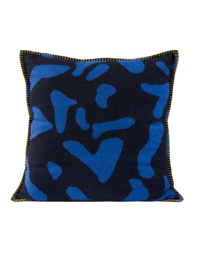 Blue + Navy Scatter Cushion _ Recycled Wool