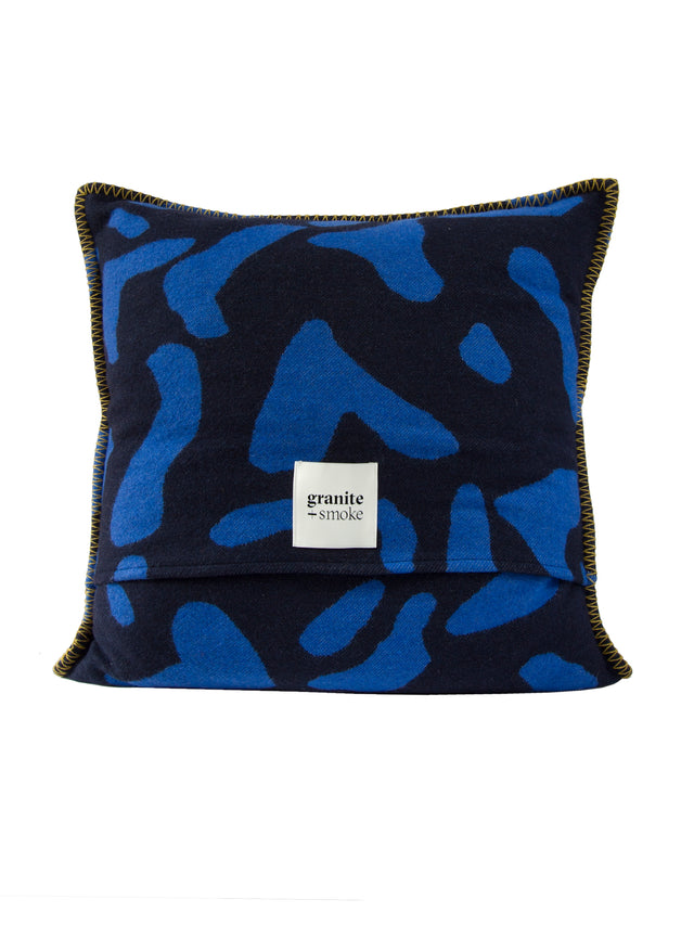 Blue + Navy Scatter Cushion _ Recycled Wool