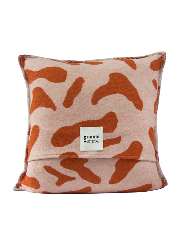 Orange + Pink Scatter Cushion _ Recycled Wool