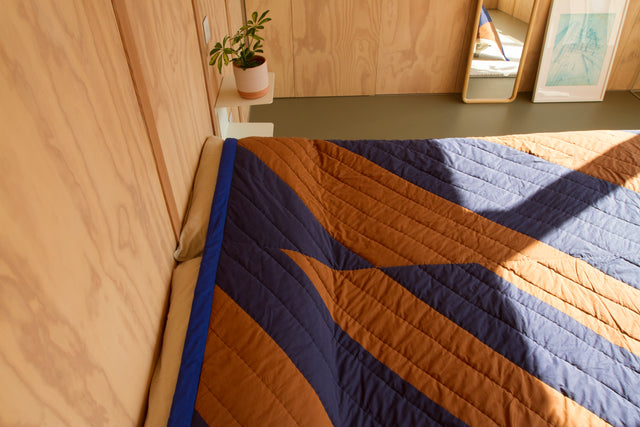 Extra large diagonal quilt