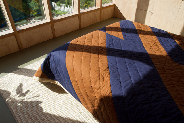 Extra large diagonal quilt