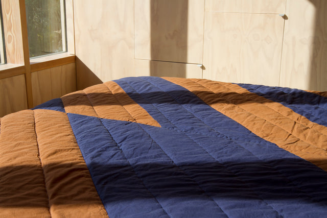 Extra large diagonal quilt