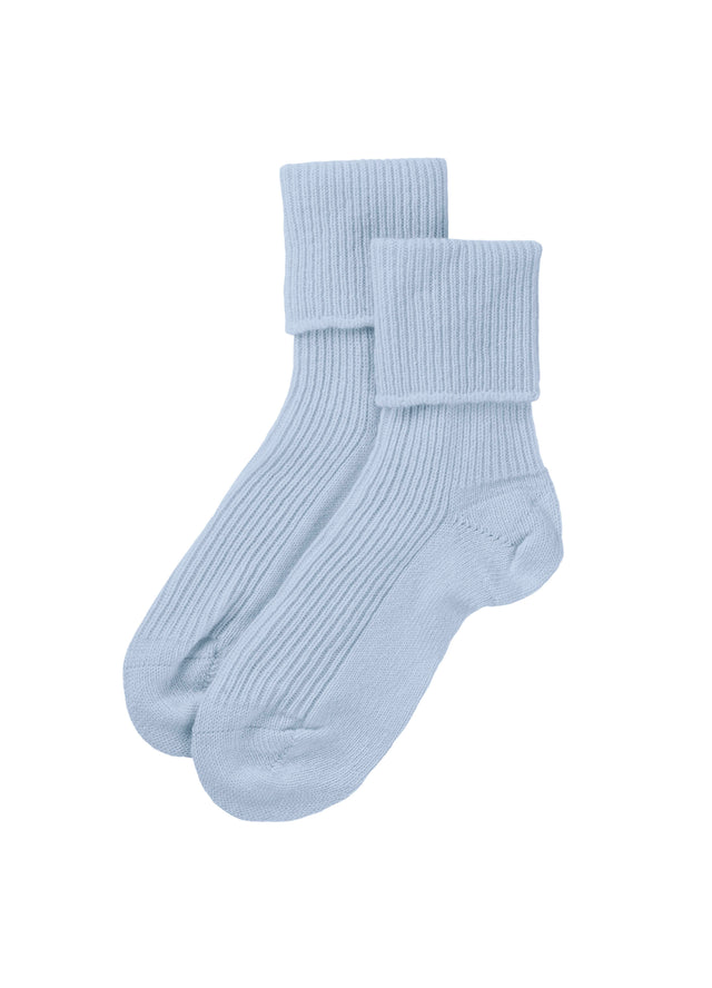 Women's light blue cashmere socks