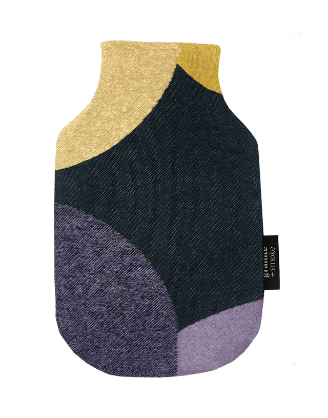 Pill Hot Water Bottle In Teal, Yellow + Lilac