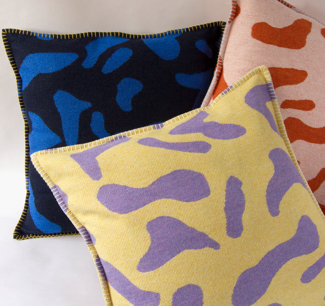 Yellow Scatter Cushion _ Recycled Wool
