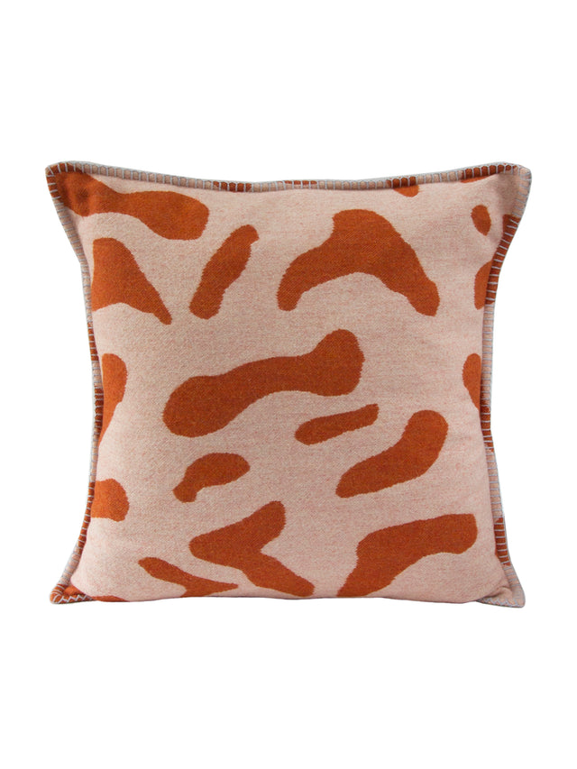 Orange + Pink Scatter Cushion _ Recycled Wool